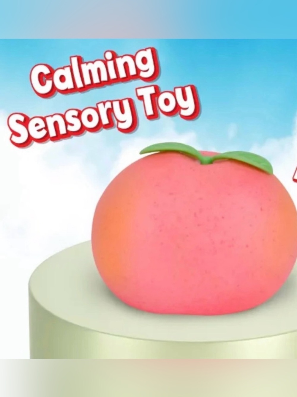 Sunny Days Squeezy Peach Squishy Viral Stress Toy NIB
